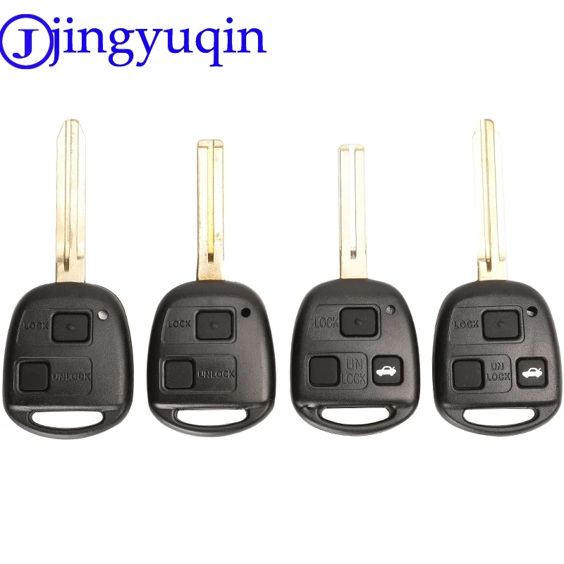 jingyuqin Toy43 Toy48 2/3 Düğmeler Araba Anahtarı Durum Kapak Kabuk İçin Toyota Avensis Corolla Lexus İçin Rav4 İle Lastik pedi