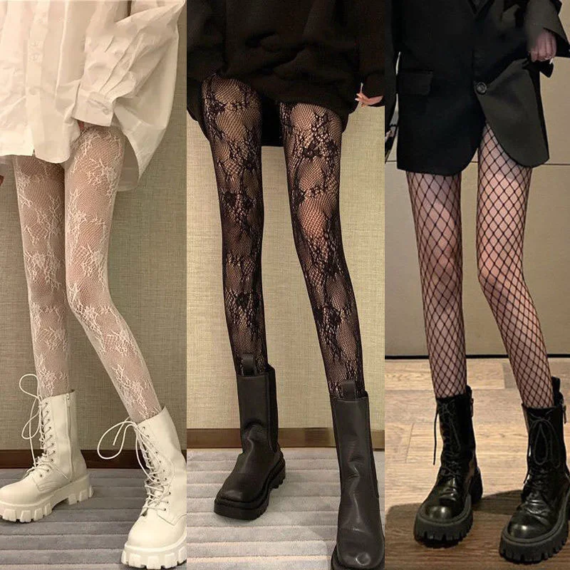 Kadın Seksi Diz Külotlu Çorap Çiçek Kalp Ay Tayt Tayt Glitter Parlak Çorap Bayanlar Şeffaf Dantel Uzun Çorap