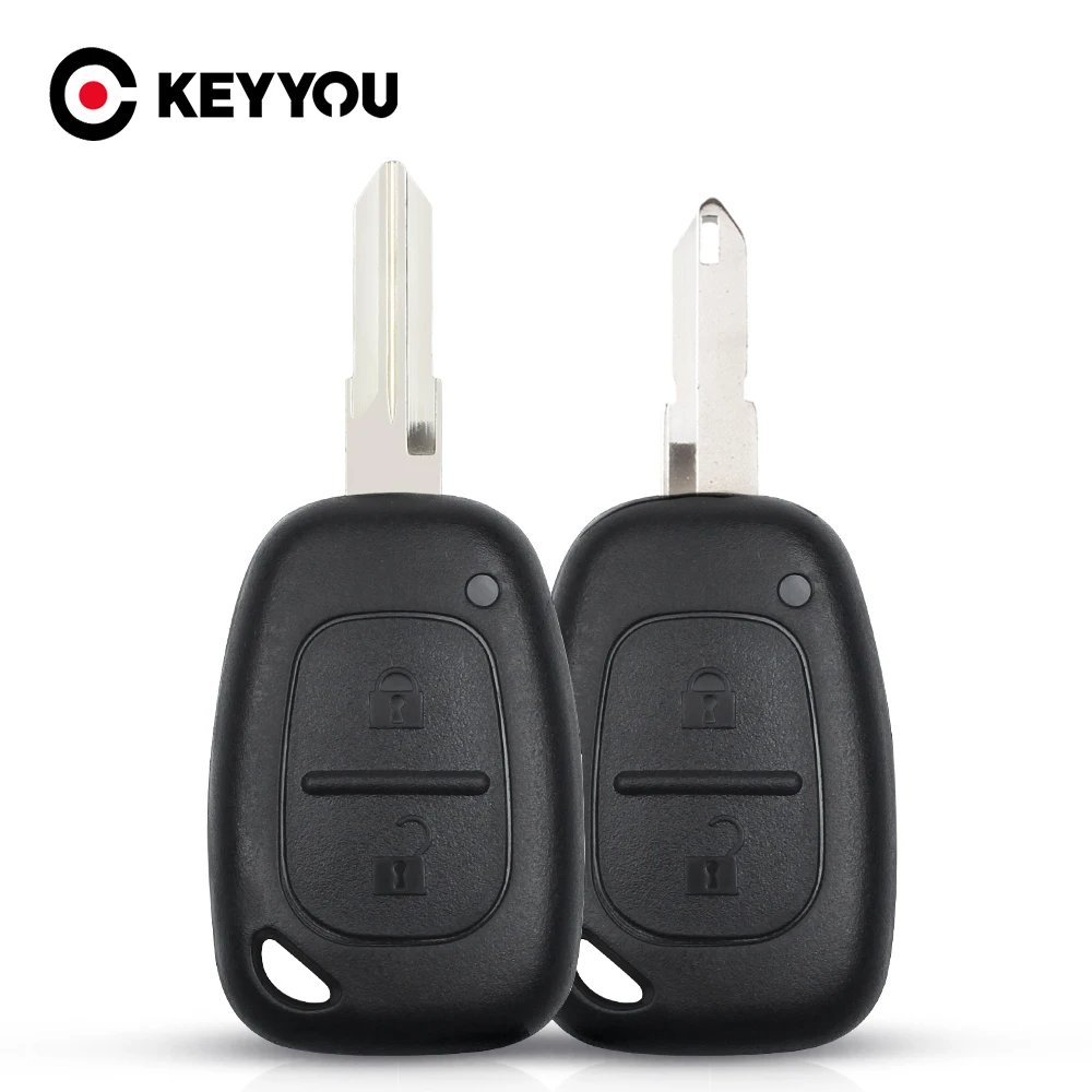 KEYYOU 10X2 düğmeli uzak Araba Anahtarı Kabuk Kapak Fob Vaka Vauxhall / Opel Vivaro / Renault Movano Trafik Renault Kangoo Boş