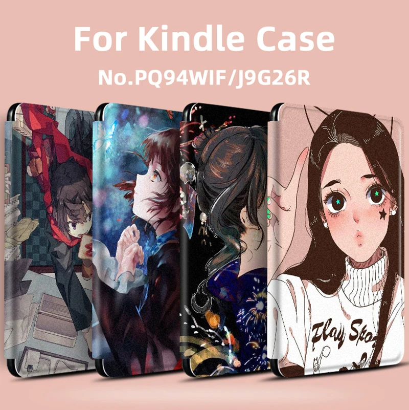 Kimono Havai Fişek Kız Kindle Paperwhite için 4 2018 Kapak Anime Kız Hediye Kapak Kindle 2018 2019 için 6 
