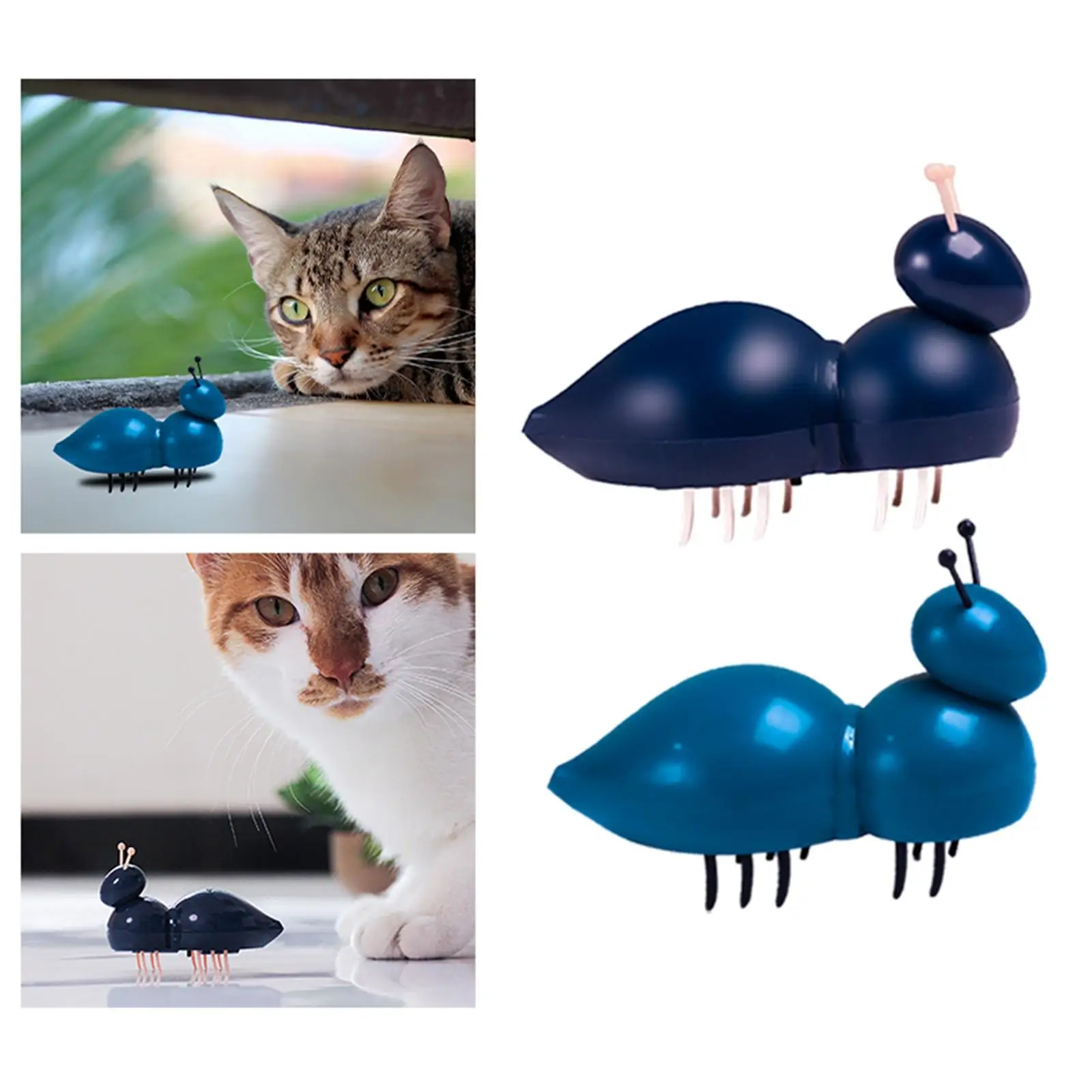 Komik İnteraktif Kedi Oyuncaklar Titreşim Hareket Emekleme Karınca Simülasyon Otomatik Malzemeleri Mini Oyuncaklar Egzersiz için Kapalı Eğitim