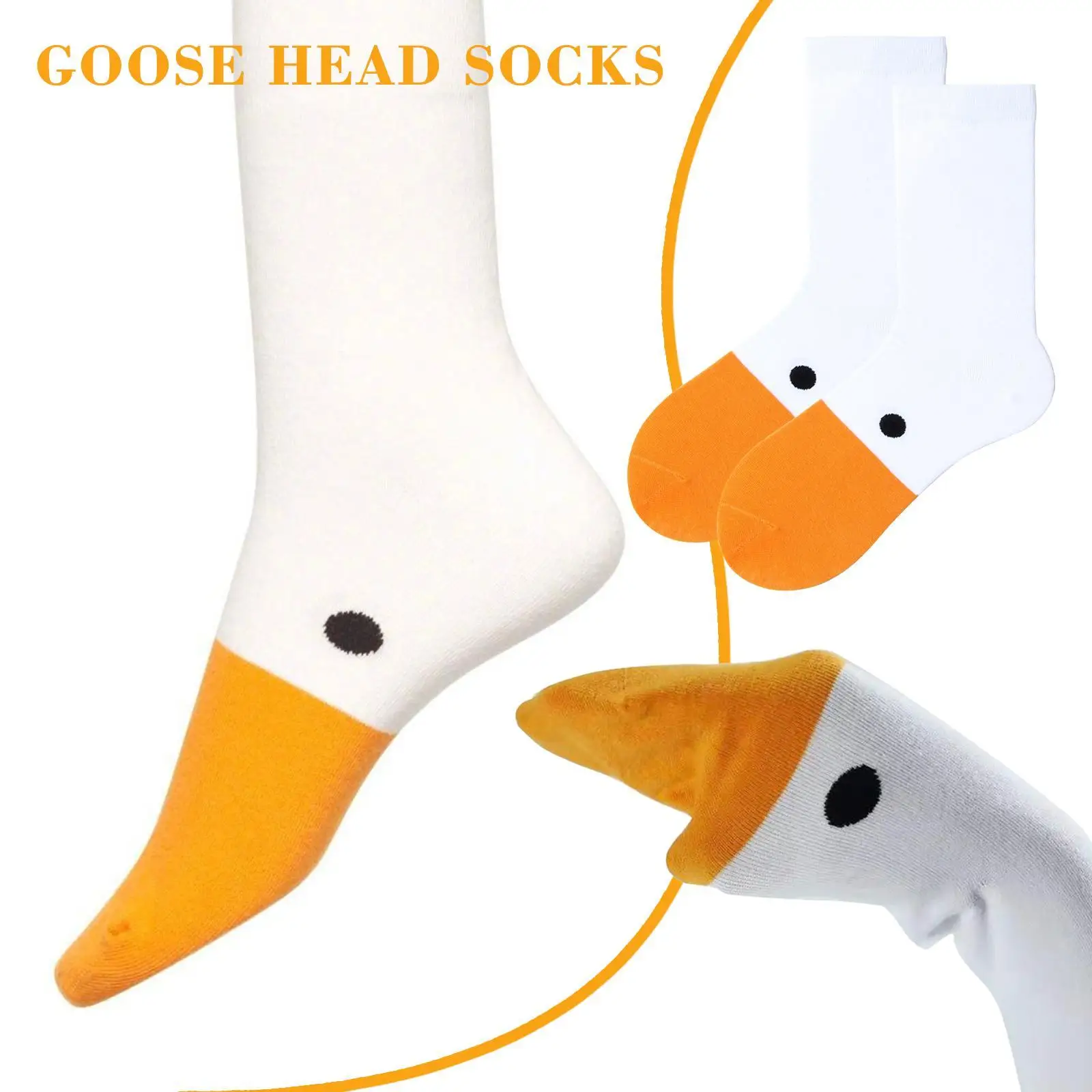Komik Kaz Kafası Çorap Sevimli Hayvan Rahat Pamuk Ördek Kadın Çorap Moda Kukla Oyunu Çorap Noel Hediyesi Kadınlar İçin Yetişkin Erkek kız