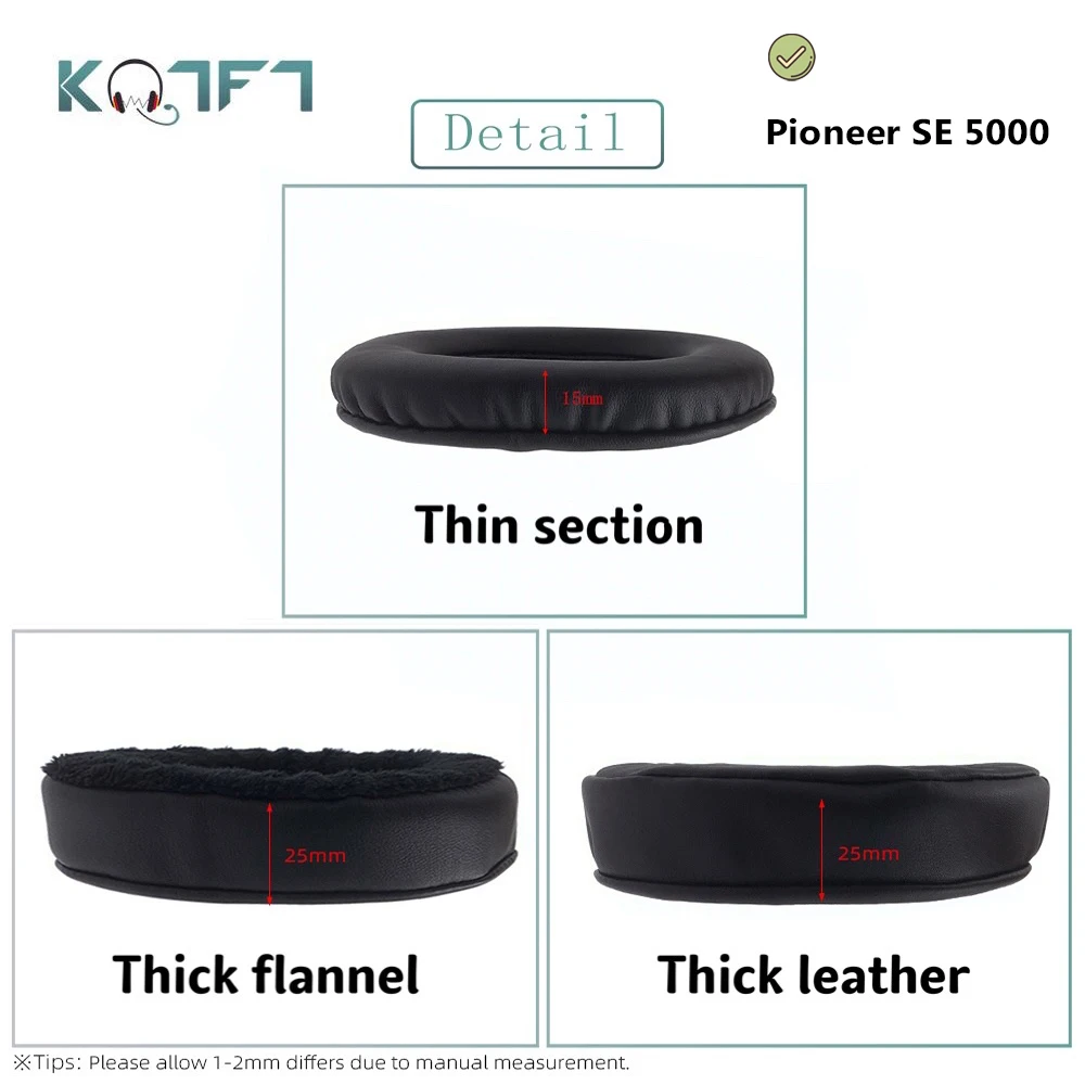 KQTFT 1 Çift Kadife deri Yedek Kulak Yastıkları Pioneer SE 5000 Kulaklık Kulaklık Kapağı Yastık Bardak