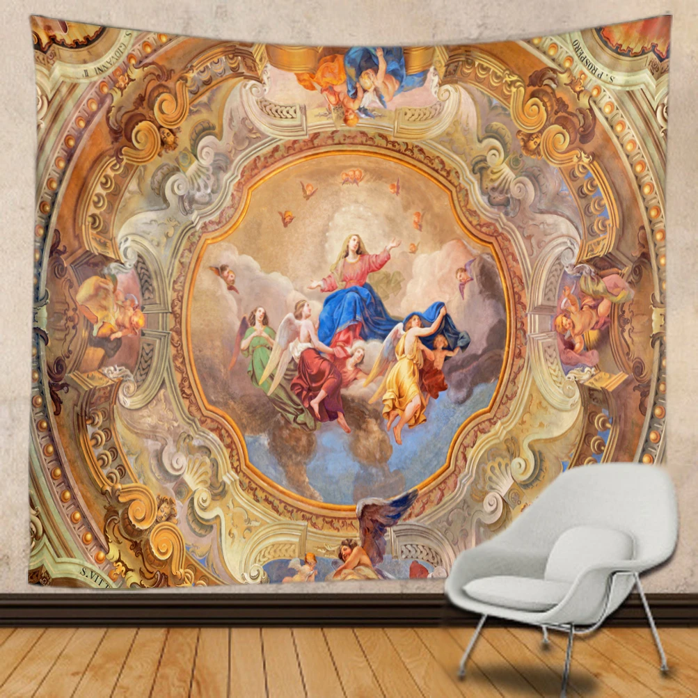 LargeAesthetic Odası Dekor Goblen Duvar Asılı Boho Dekor Vintage Duvar dekor sanatı Psychedelic Hippi Goblen Mandala Ev Dekor