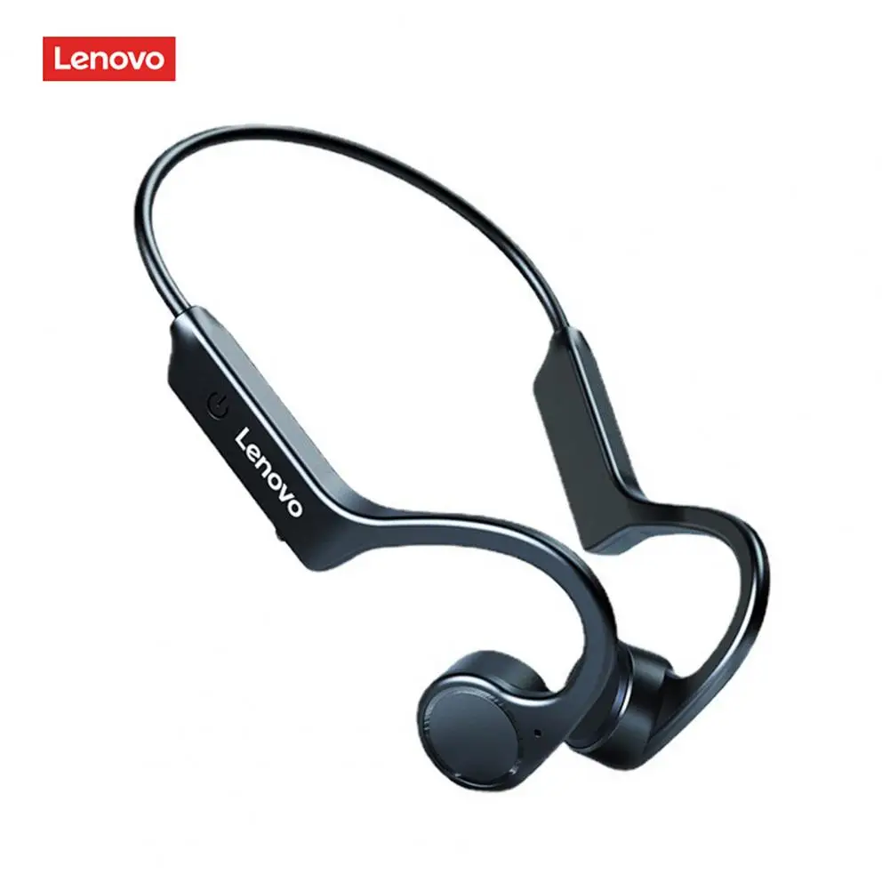 Lenovo X4 Kulaklık Kemik İletim Su Geçirmez Büyük Kapasiteli Pil Stereo Kablosuz Asılı kulak Bluetooth Kulaklıklar