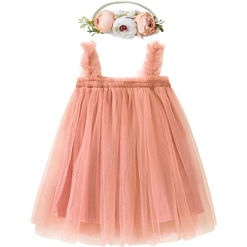 LZH 2022 Yaz Bebek Kız Elbise Bebek Rahat Çiçek Tutu Prenses Elbise Bebek 1st doğum günü partisi elbisesi Yenidoğan Giysileri