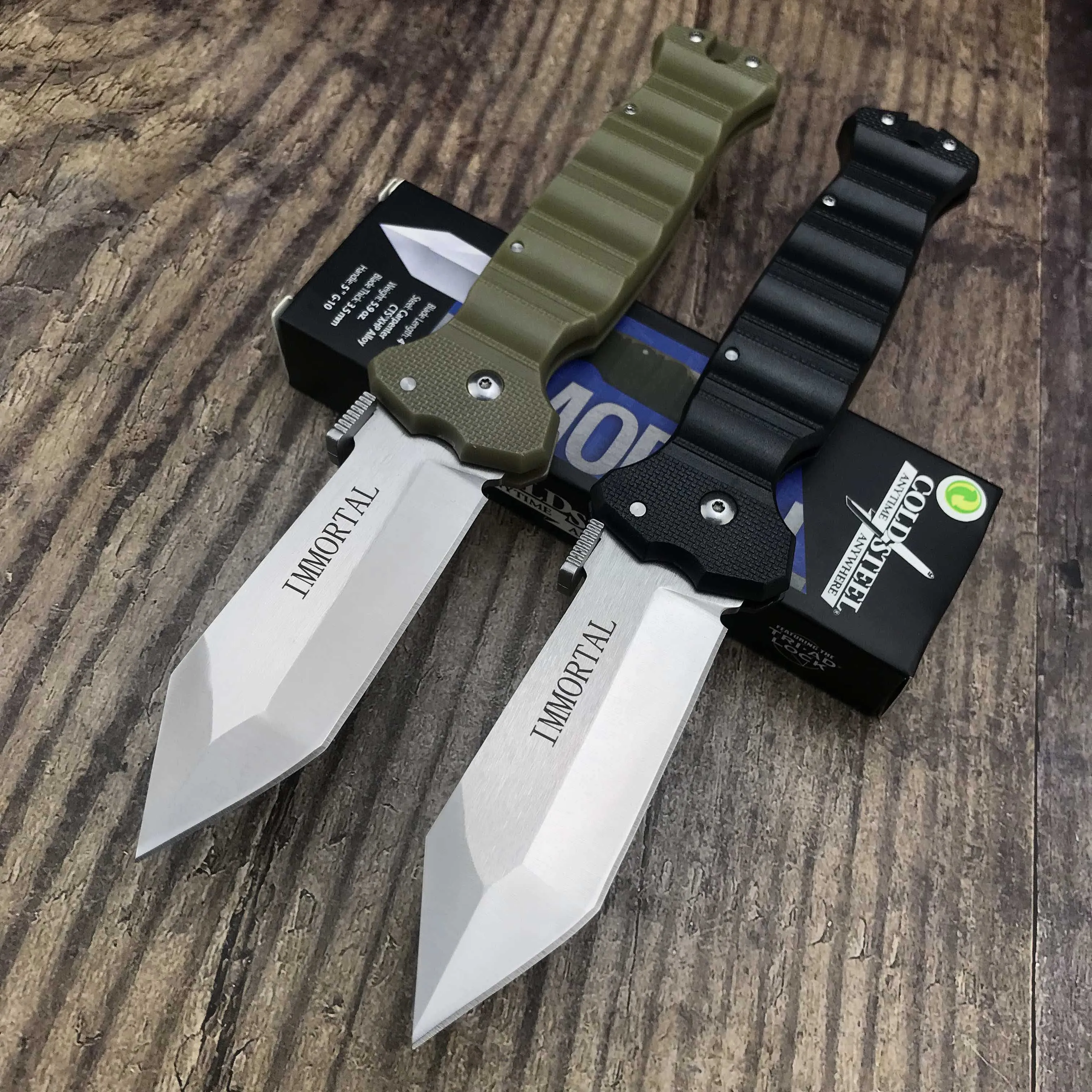 Manuel Açılış Soğuk Çelik 23gvg Dayanıklı Katlanır av bıçağı G10 Kolu Taktik Kendini Savunma Knofe EDC Boyun Zinciri Anahtarlık