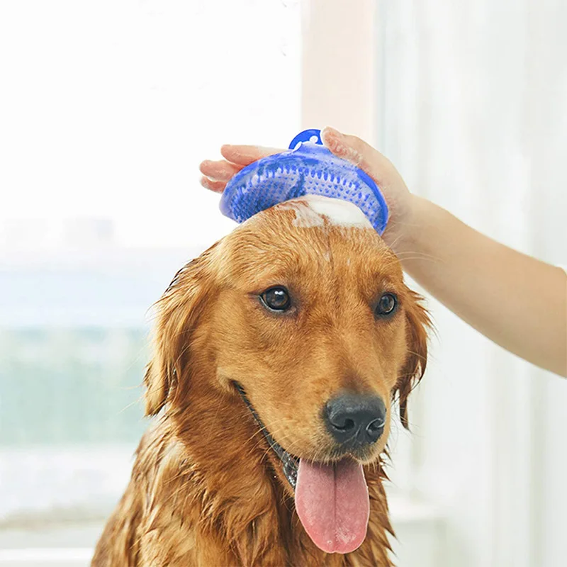 Masaj Mit evcil hayvan duşu köpek fırçası Saç Kaldırmak Nitelikli Pet Köpek Kedi banyo eldiveni Fırça Tarak Kauçuk Saç Kürk Bakım Masaj
