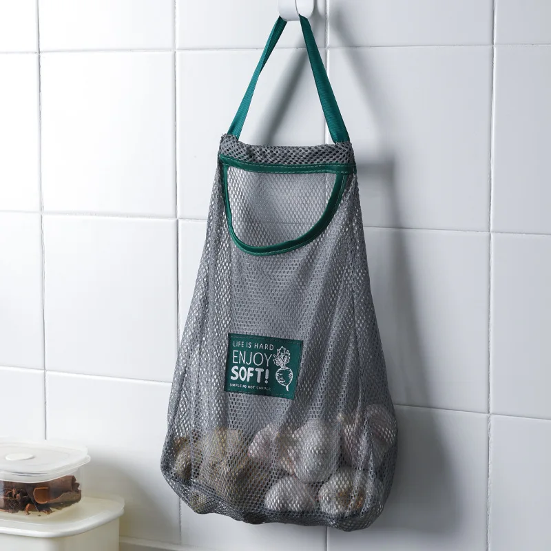 Meyve Sebze Asılı Örgü saklama çantası Nefes Kullanımlık file çanta Organizatör Eko Kullanımlık alışveriş Çantası