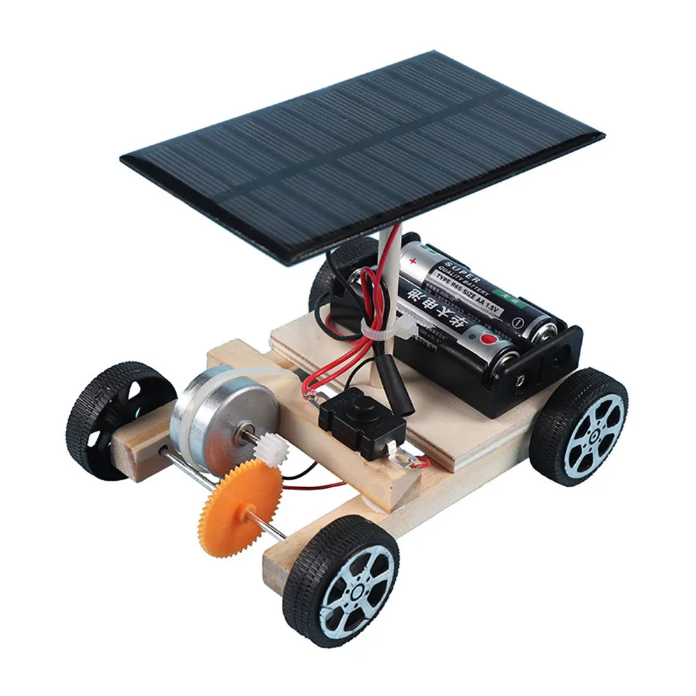 Monte Güneş Yaratıcı Buluşlar DIY Araba Motor Robot Kiti Motor Eğitim Elektronik Kiti Araba Modeli Bilim Deney Çocuk için