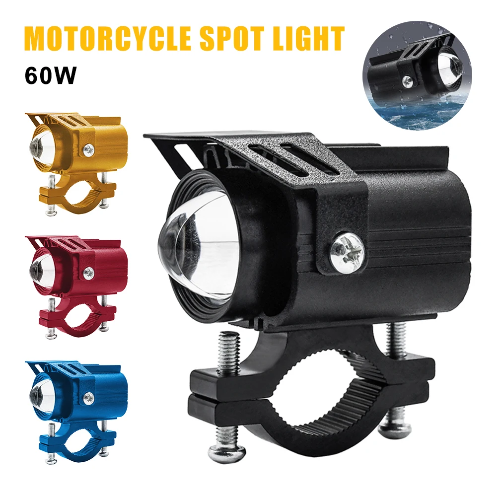 Motosiklet Spot ışık LED far Amber Beyaz Çift Renkli 6LED Yardımcı ışık 12V 24V Sürüş İşık Sis Lambası IP67 Su Geçirmez