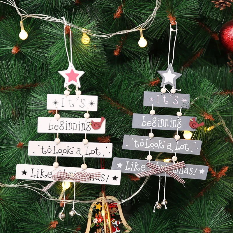 Noel araba ahşap kolye Noel çan ağacı süsler Noel ev dekorasyonu çocuk hediyeleri Noel Navidad dekorasyon