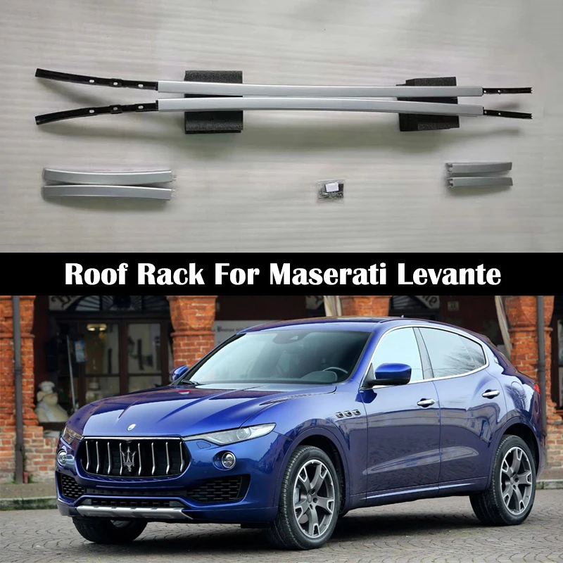 OEM tarzı portbagaj Maserati Levante 2016-2022 İçin Rayları Bar Bagaj Taşıyıcı Bar üst travers Raf Demiryolu Kutuları Alüminyum alaşımlı