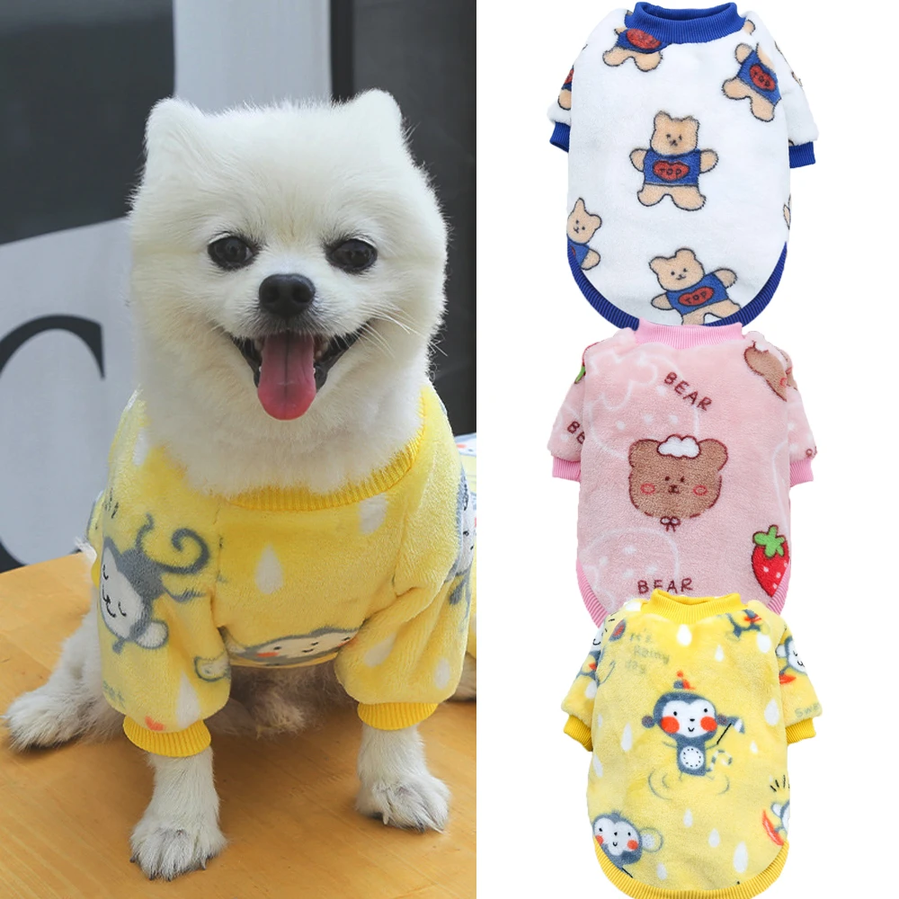 Pet Köpek Kostüm Sevimli Hayvan Baskı Pet Ceket Pazen Yumuşak Kazak Köpek Gömlek Ceket Kazak Kedi Kazak Pet Giyim Seti