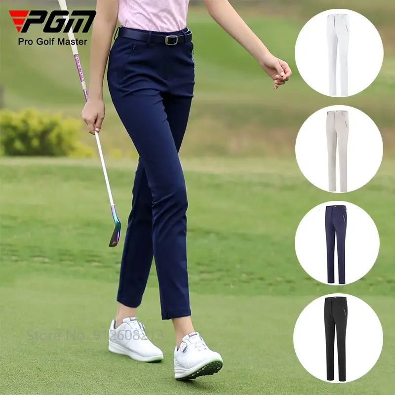 PGM Golf kalem pantolon Kadınlar için Yaz Su Geçirmez Spor Uzun Pantolon Bayanlar Nefes Sweatpants Slim Fit Golf kıyafeti XS-XL