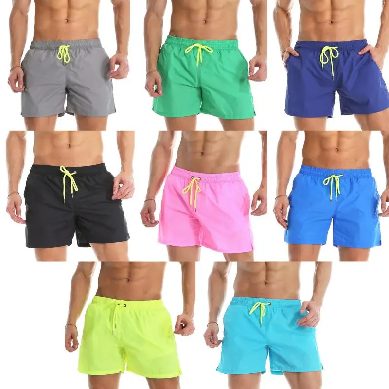 Plaj şortu Erkekler Yaz kısa pantolon Katı Nefes Hızlı Kuru Yüzmek Şort Sörf Erkekler Artı Boyutu S-4Xl erkek mayoları
