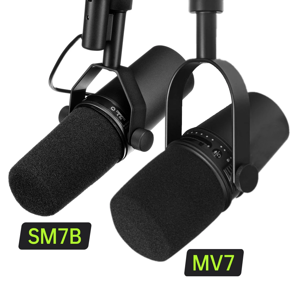 Profesyonel Sm7B MV7 Kondenser Kayıt Dinamik Mikrofon Stüdyo İsteğe bağlı Frekans Tepkisi Mikrofon için Alan Kayıt