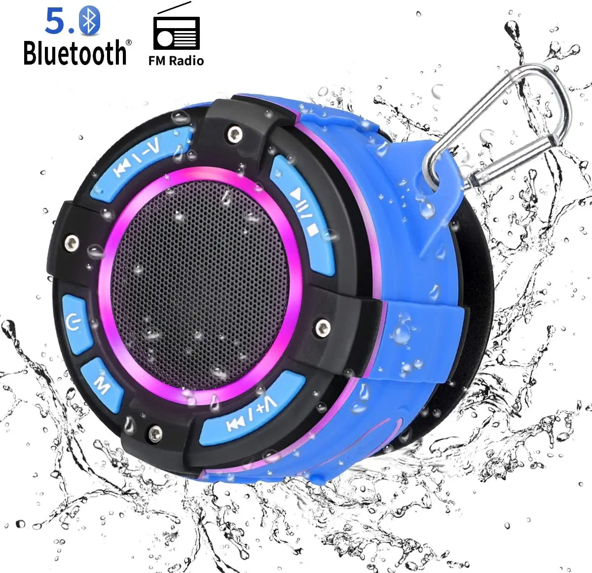 Taşınabilir çok fonksiyonlu kablosuz bas bisiklet hoparlör RGB bluetooth hoparlör IPX7 su geçirmez enayi banyo hoparlör caixa de som