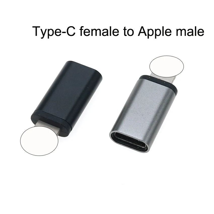 Tip C Dişi Aydınlatma Adaptörü Apple iPhone 7 8 Artı X XS MAX USB C 8pin Erkek Şarj Data Sync OTG Dönüştürücü