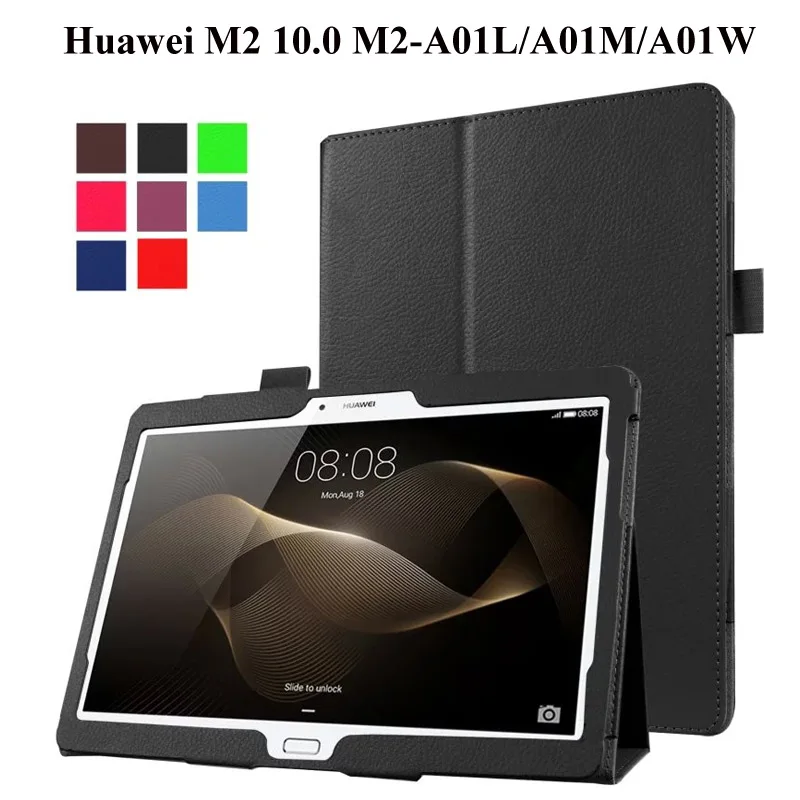 Ultra ince Akıllı deri Kılıf için Huawei M2 10 M2-A01L / M2-A01M / M2-A01W 10.1 inç Funda kapak için Huawei m2 10.0 tablet kılıfı