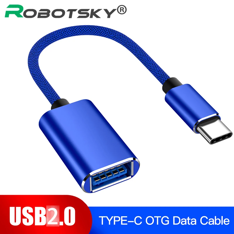 USB-C OTG Kablo Tip-C Erkek USB 2.0 Kadın Metal Dönüştürücü Samsung S10 S9 Macbook Xiaomi Mi8 Huawei USB2. 0 Tip-C OTG