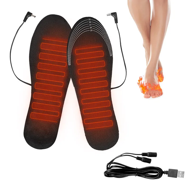 USB Isıtmalı Ayakkabı Tabanlık Elektrikli Ayak isıtma pedi Ayak İsıtıcı Çorap Pad Mat Kış Açık Spor Isıtma Tabanlık Kış Sıcak