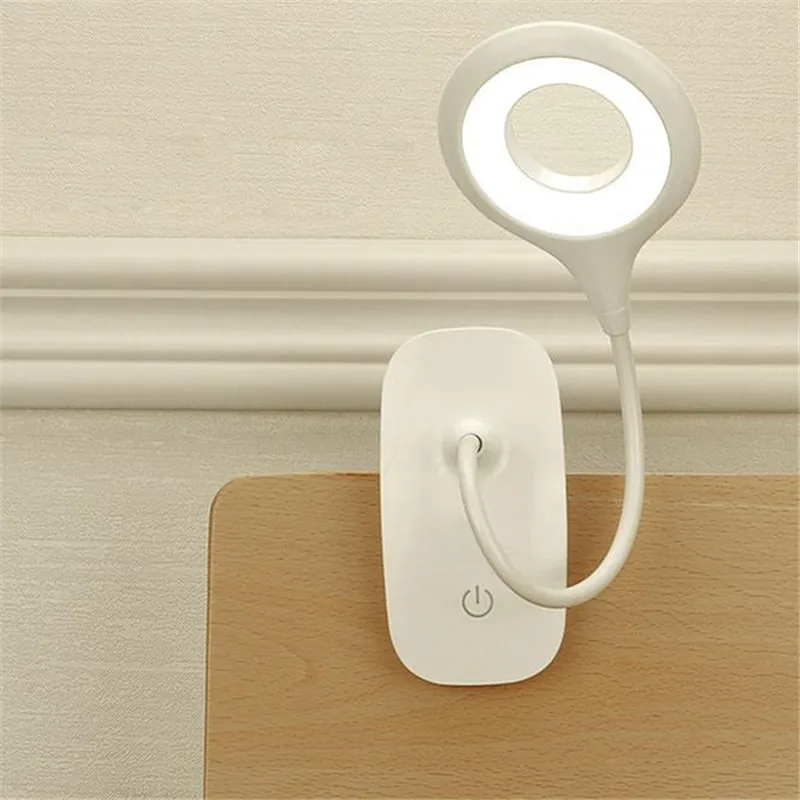 USB şarj edilebilir LED lamba klipsli masa lambası kitap ışık esnek gece lambası okuma seyahat için lamba yatak odası kitap taşınabilir klip ışık 4