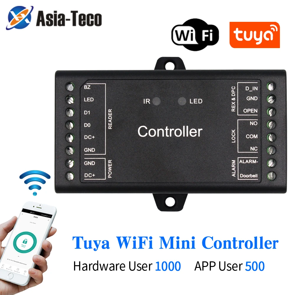 WiFi Tuya Sboard Mini Tek Kapı RFID Erişim kontrol panosu Paneli App Uzaktan Kumanda Wiegand 26 44 Bit Giriş Desteği Ana Kart