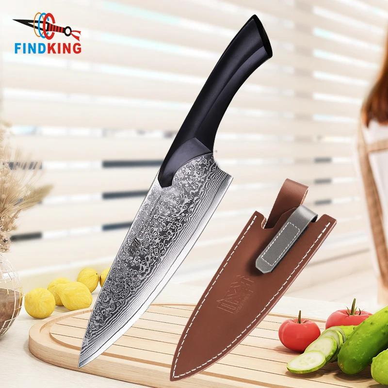 Yeni! FINDKING Cheetah Serisi Mutfak şef bıçağı 8 İnç 67 Katmanlar Şam japon bıçağı 2022 En İyi VG 10 Çelik Mutfak Bıçakları