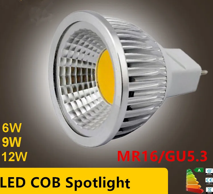 Yeni Yüksek Güç Lampada Led MR16 GU5. 3 COB 6 w 9 w 12 w kısılabilir Led cob spot ışığı Sıcak Soğuk Beyaz MR16 12 V Ampul Lamba GU 5.3 220 V