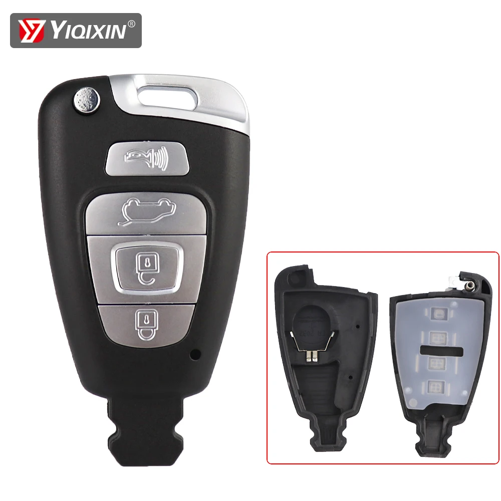 YIQIXIN 4 Düğmeler Akıllı Uzaktan Kumanda Araba Anahtarı Kabuk Durumda Hyundai Veracruz İçin 2007 2008 2009 2010 2011 2012 95440-3J600 4