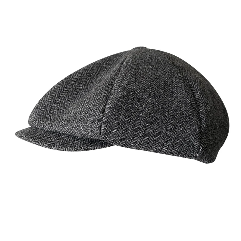 Yün Gatsby Kap Balıksırtı Eski Adam Kap Sekizgen Şapka Erkek Kadın Baker Boy Şapka erkek Kapaklar NM08