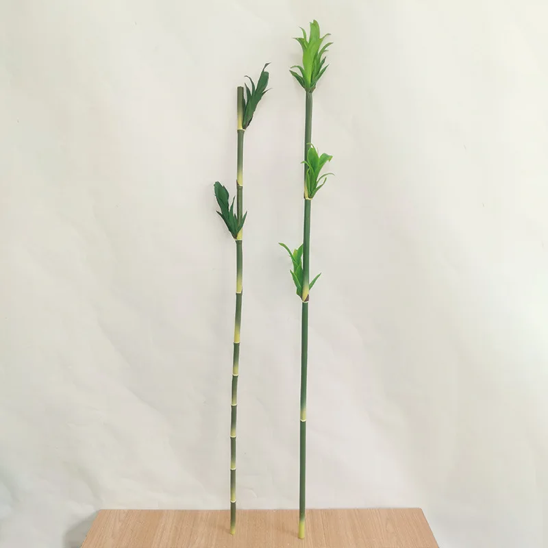 Zemin çiçek yapay bambu ağaç dalı sahte bitkiler Gerçek Dokunmatik Plastik ev ofis Dekor