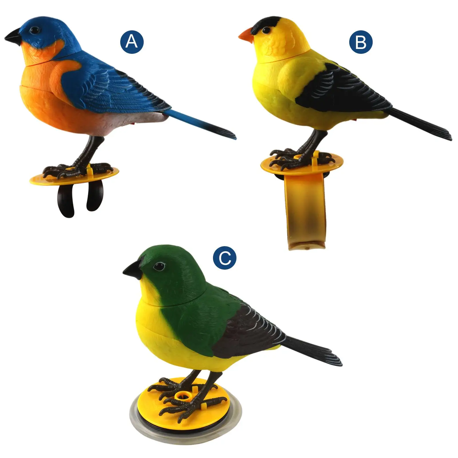 Şarkı ve Cıvıl Cıvıl Kuş Ses Aktif ve Pil Kumandalı Papağan Oyuncak Elektrikli Ses Kontrolü Kuş Heykelcik Oyuncak