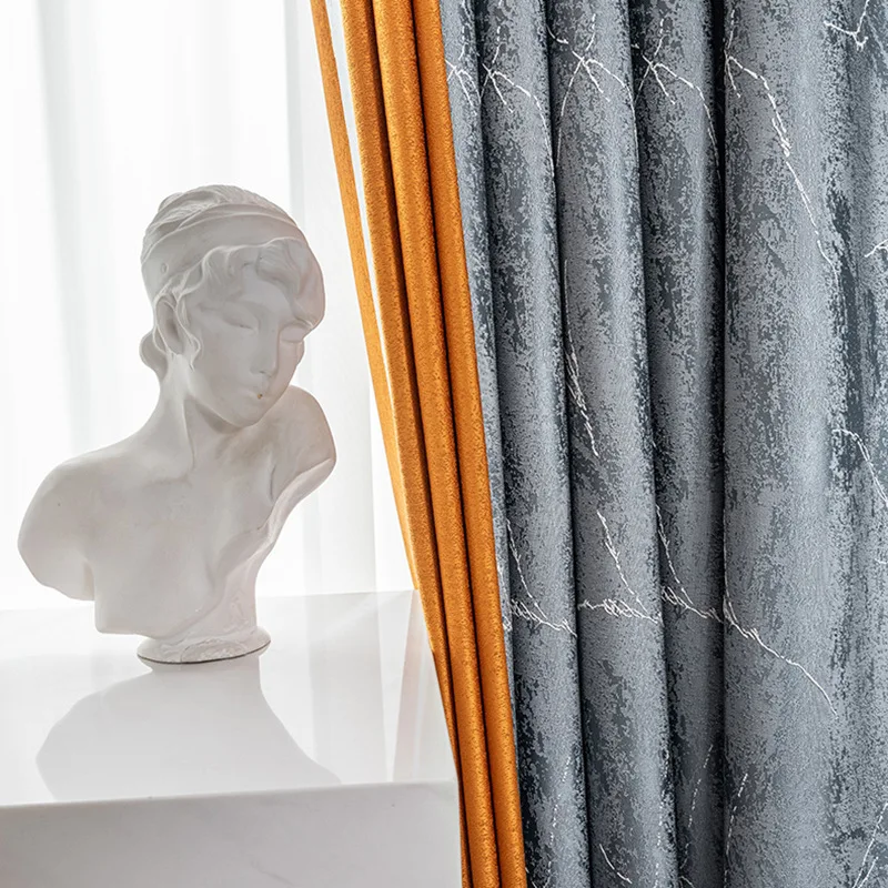 Moda Karartma Perdeleri Oturma Odası Yatak Odası için Yüksek Kaliteli Jakarlı Yağlıboya Doku Ekleme Grace Pencere Mutfak Kapı