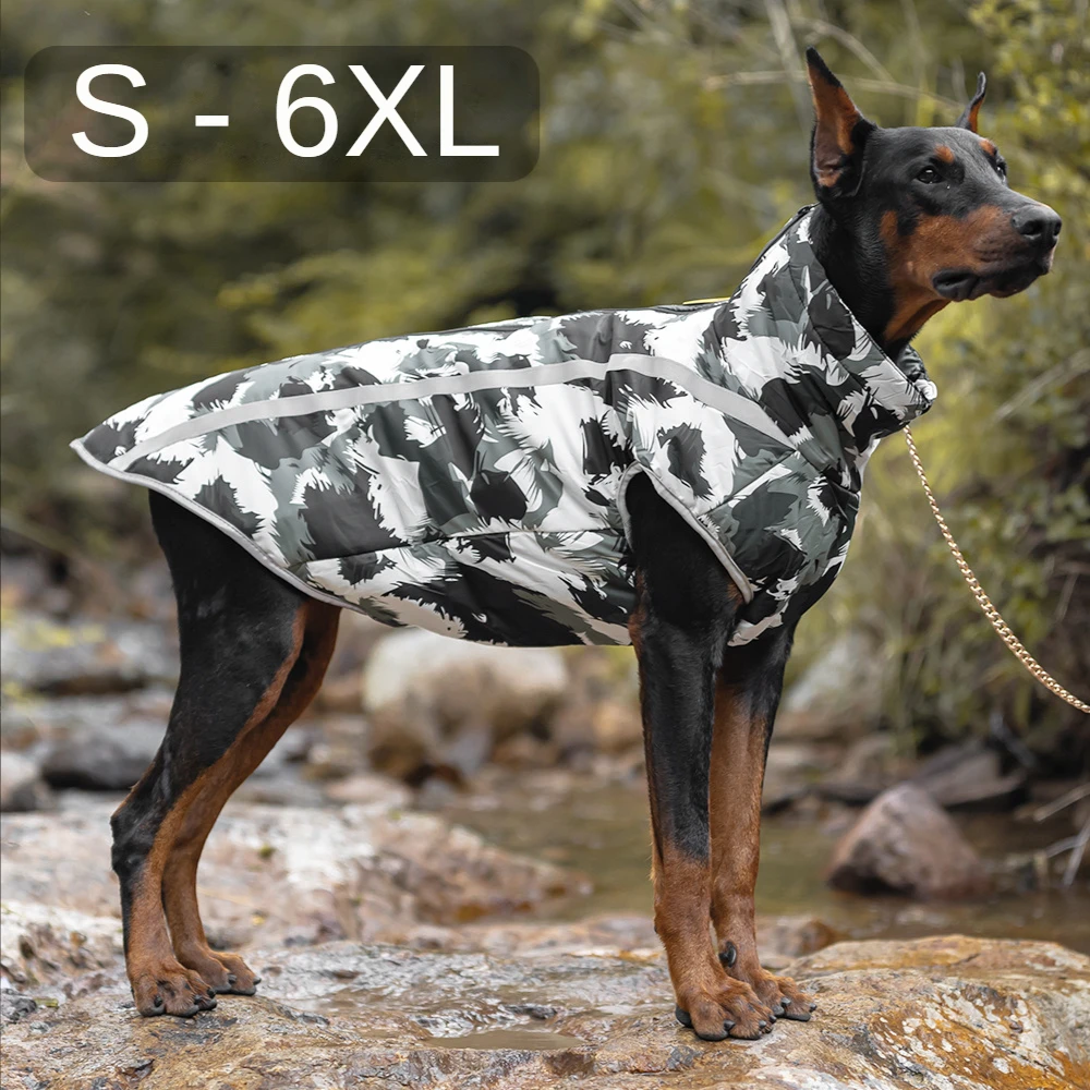Su geçirmez Köpek Ceket Pet Coat Kış Sıcak Yansıtıcı Yelek Yastıklı Zip Ceket Köpek Ceket Küçük Orta ve Büyük Köpek Giysileri Köpek Ceket