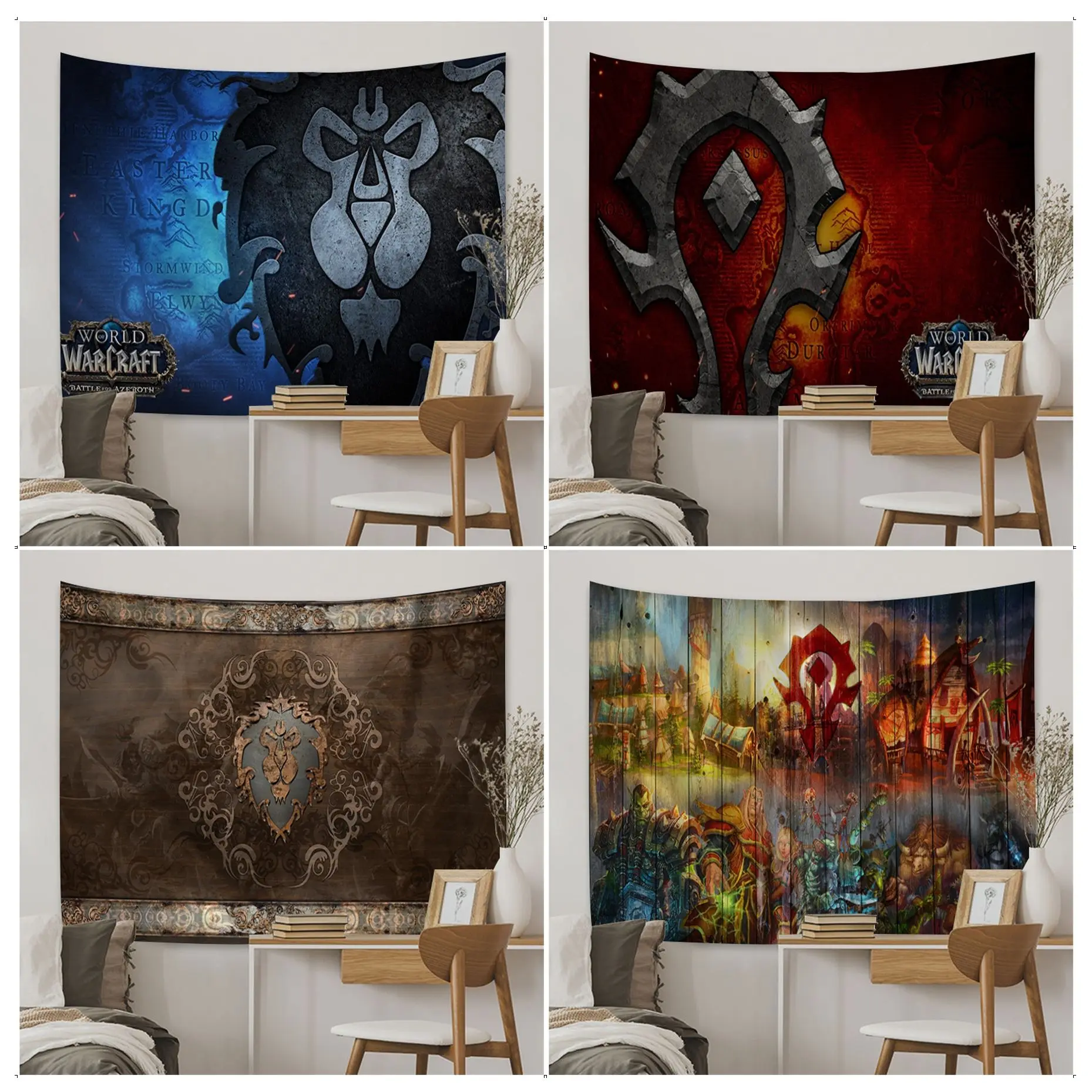 World of Warcraft DIY duvar halısı Hippi Çiçek duvar halıları Yurt duvar süsü Ev Dekor